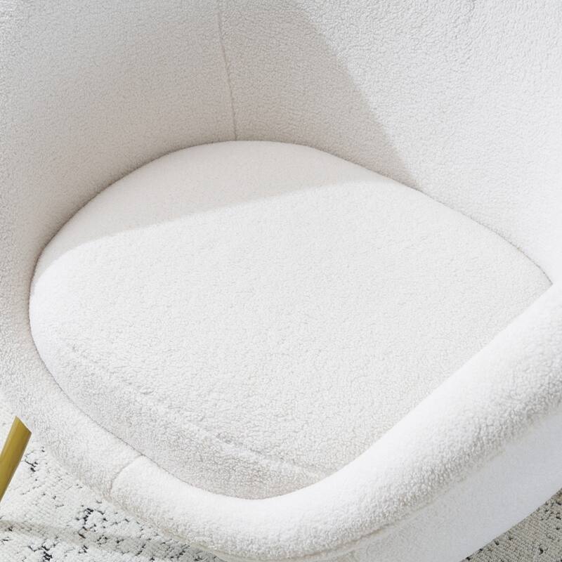 Lounge Chair for Bedroom with Gold Metal Legs