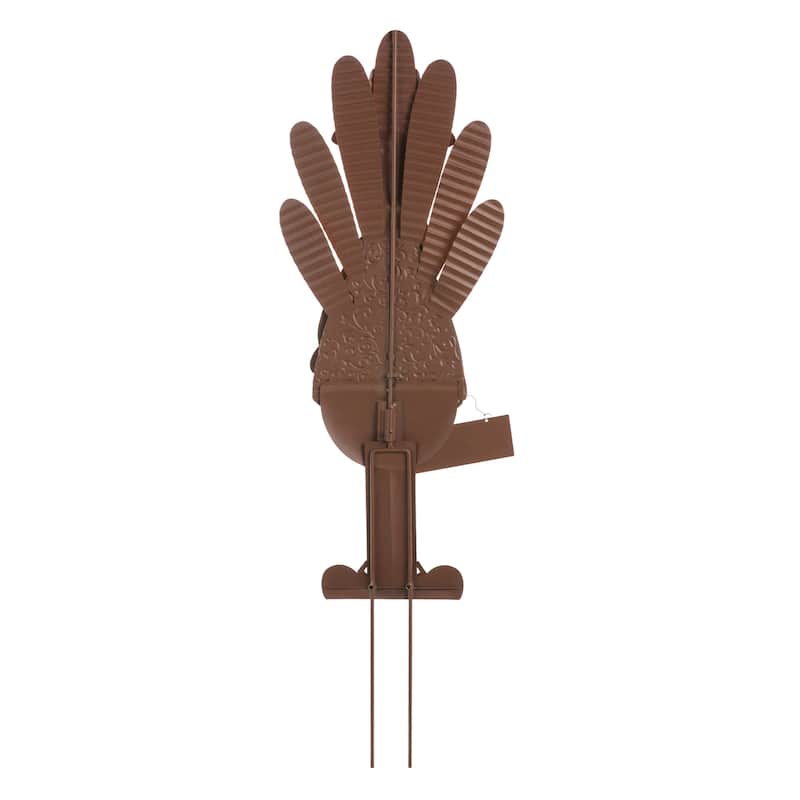 Glitzhome Fall Harvest Metal Yard Stake Hanging Decor for Thanksgiving (2-3 Functions)