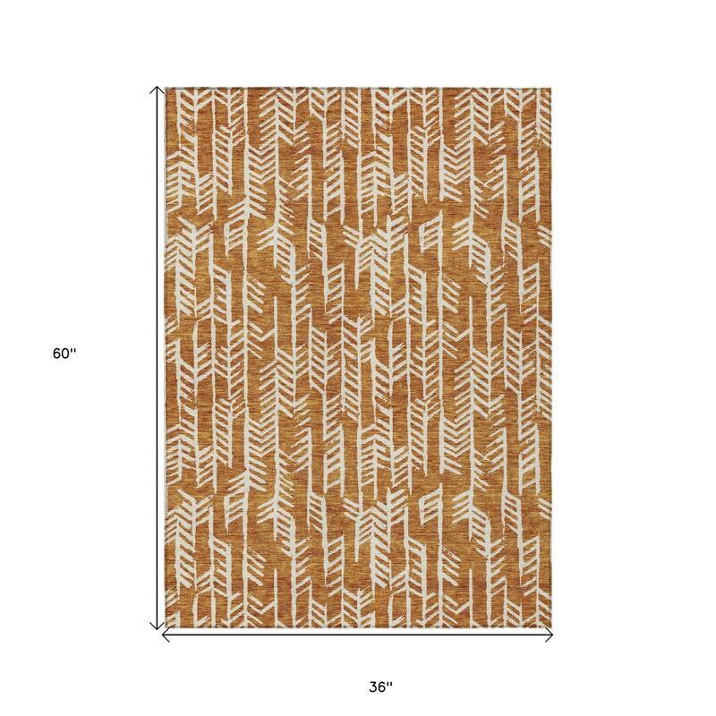 HomeRoots Tribal Transitional Rectangle Outdoor Rug
