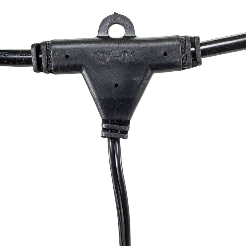 50 Foot Hanging Mount LED Bistro Deck Patio Light Set - Warm White - 600"L
