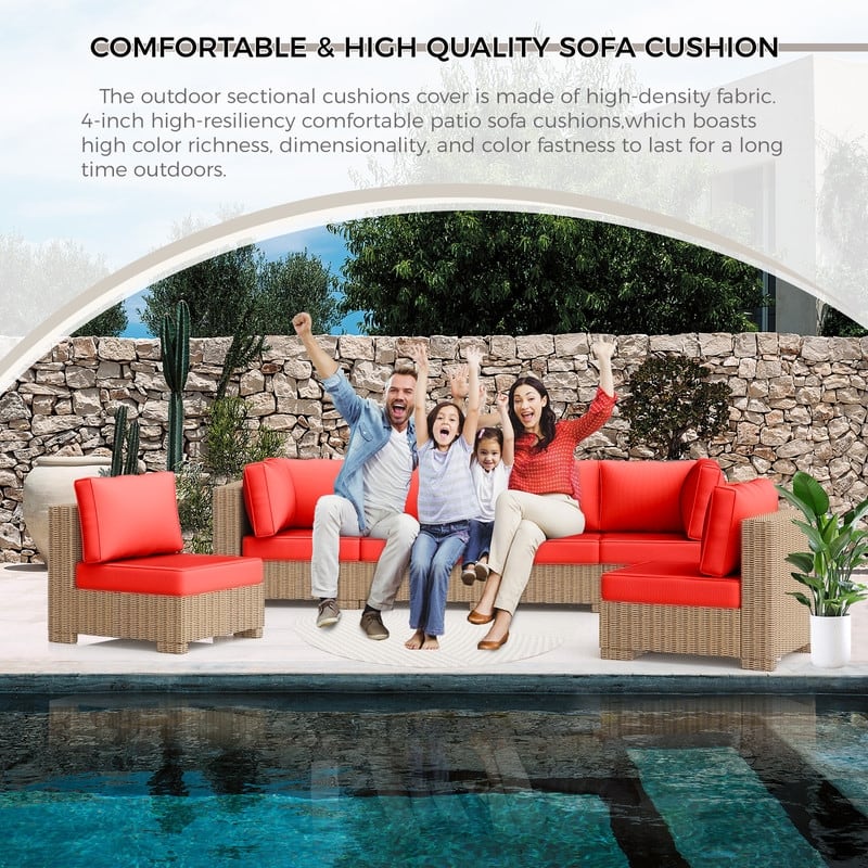 14 Piece Outdoor Furniture Replacement Cushions,Patio Seat Cushions