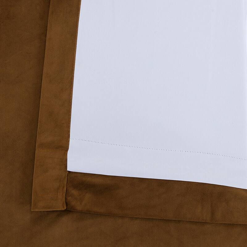 Exclusive Fabrics Signature Velvet Blackout Curtains - 96 Inches Long, (1 Panel) - Luxurious Drapery for Light Control.