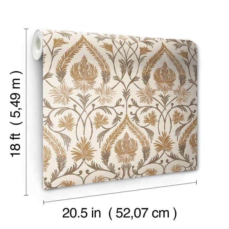 NuWallpaper Isle Brown Peel and Stick Wallpaper