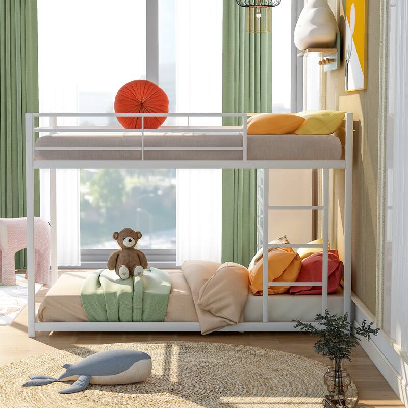 Metal Bunk Bed with Ladder