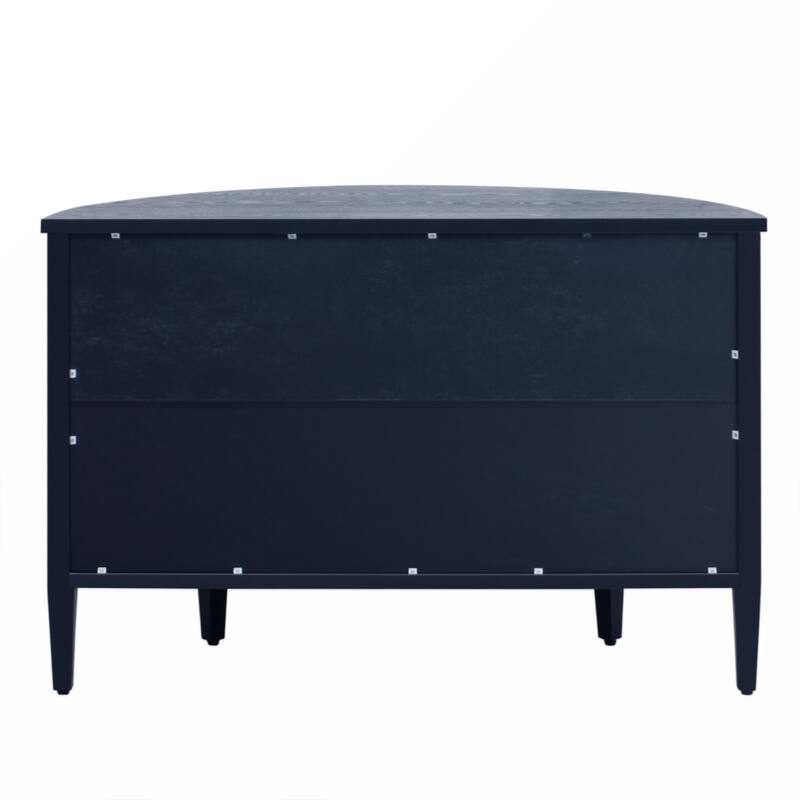 Curved Design Storage Cabinet made of Fraxinus Mandschuric Solid Wood Veneer