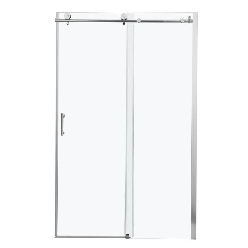 48"W x 76"H Single Sliding Semi-Frameless Shower Door - 48'' x 0.32'' x 76''