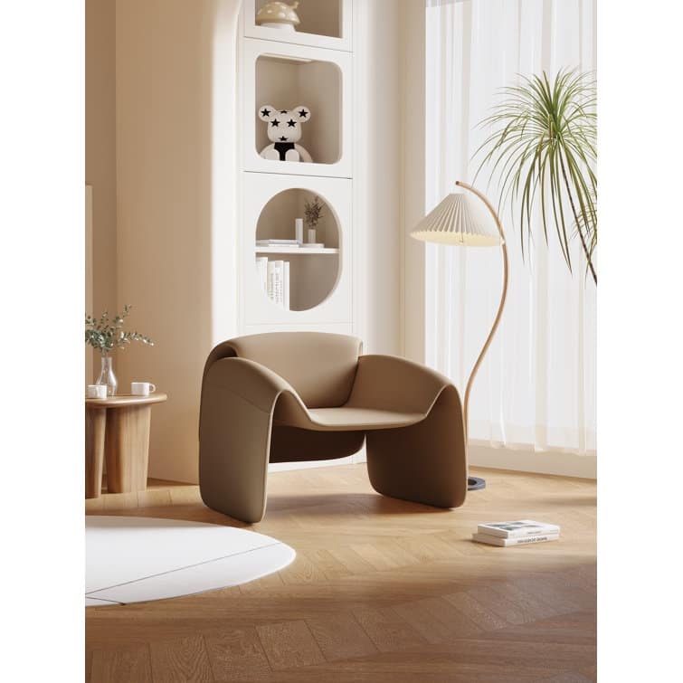 Larchmere Vegan Leather Armchair - Brown