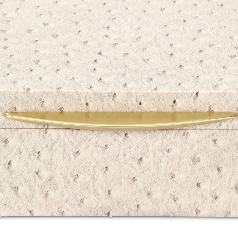 Canorus Faux Ostritch Pattern Rectangular Box Set