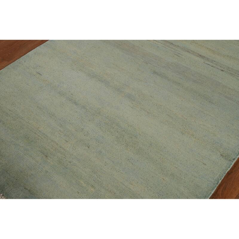 Gabbeh Modern Rug Handmade Wool Carpet - 4'1"x 5'8"