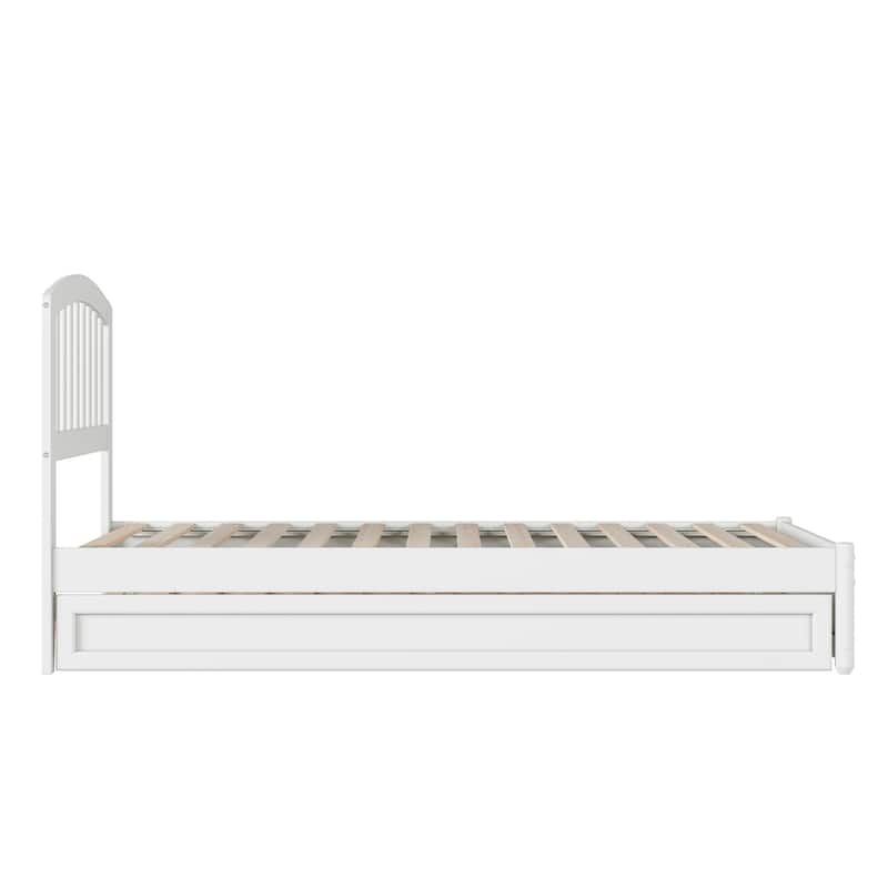 Lucia Platform Bed with Panel Footboard and Twin XL Trundle