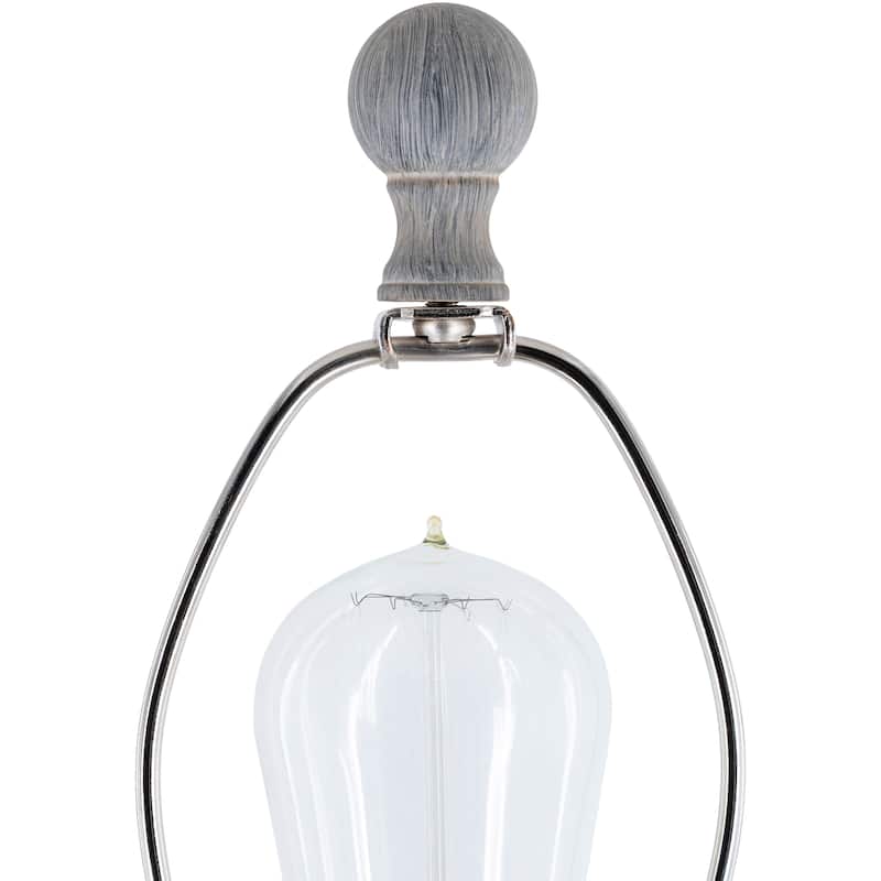 Livabliss Ronan Classic Grey Table Lamp - 28"H x 14"W x 14"D