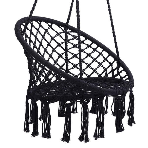 Hanging cotton best sale rope hammock chair