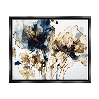 Stupell Abstract Flowers on Framed Floater Canvas Wall Art Design by ...