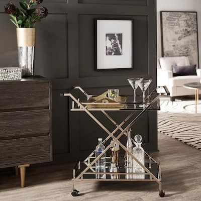 Palisade Champagne Gold Bar Cart by iNSPIRE Q Bold