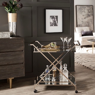 Palisade Champagne Gold Bar Cart  by iNSPIRE Q Bold