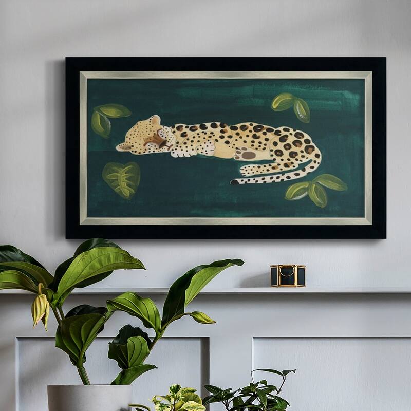 Lethargic Leopard II Premium Framed Canvas- Ready to Hang