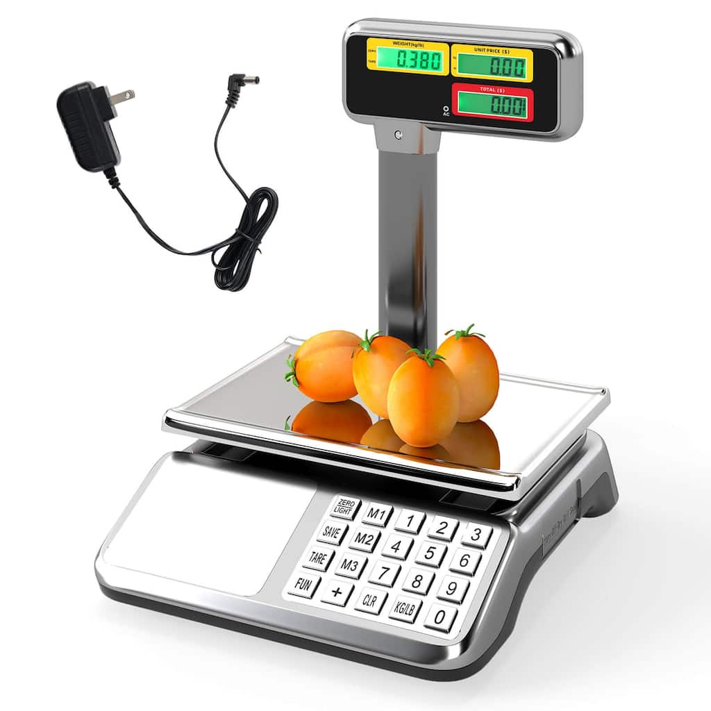 Costway 88lb Price Computing Scale with Pole Dual LCD Display,Counting - See Details