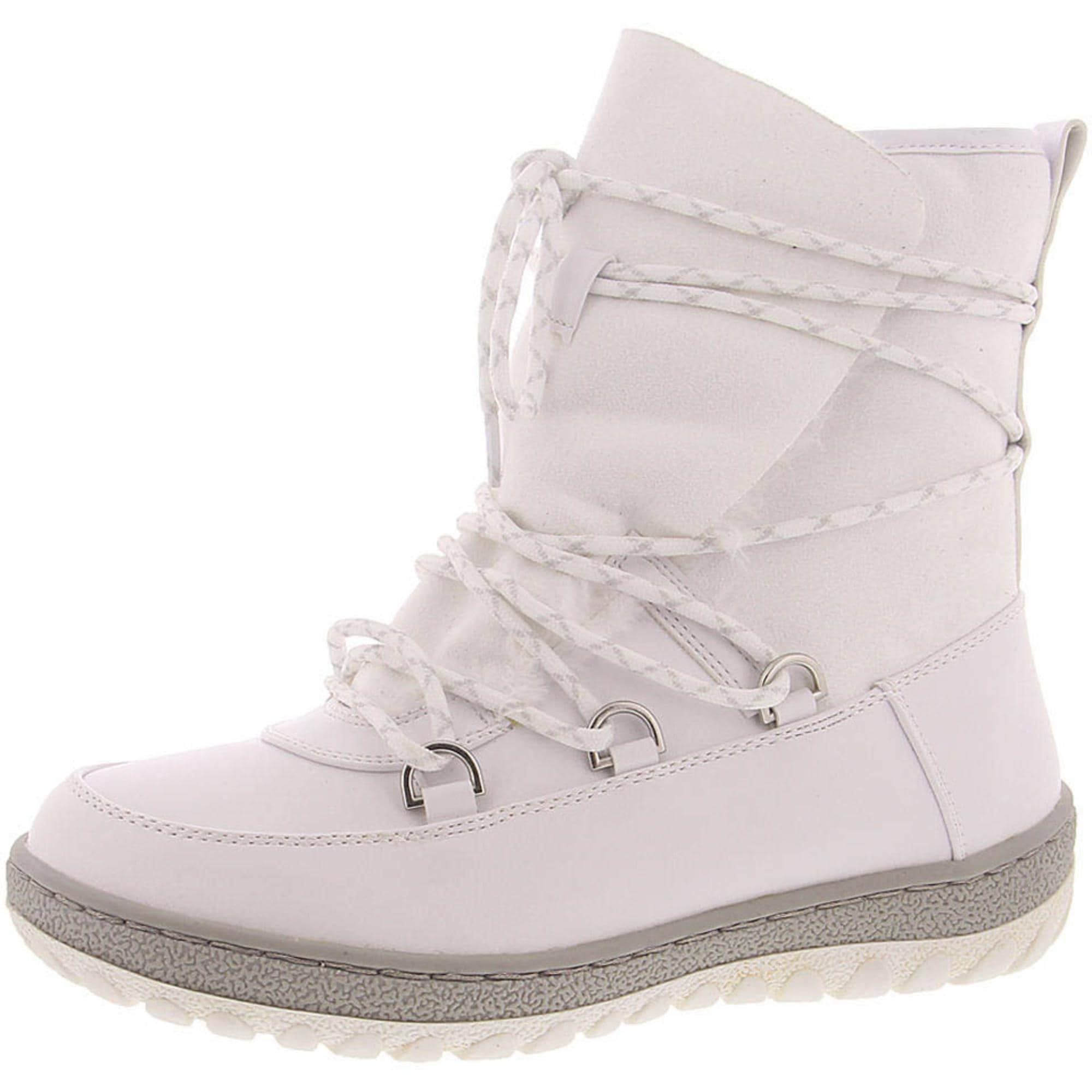 faux leather winter boots