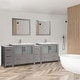 preview thumbnail 22 of 21, Vanity Art 96" Double Sink Bathroom Vanity Set 10 Dove-Tailed Drawers, 3 Cabinets, 2 Shelves Soft-Closing Doors with Free Mirror Grey