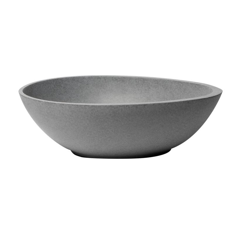 ALFI brand ABCO21O 21" Solid Concrete Tear Drop Above Mount Vessel Sink