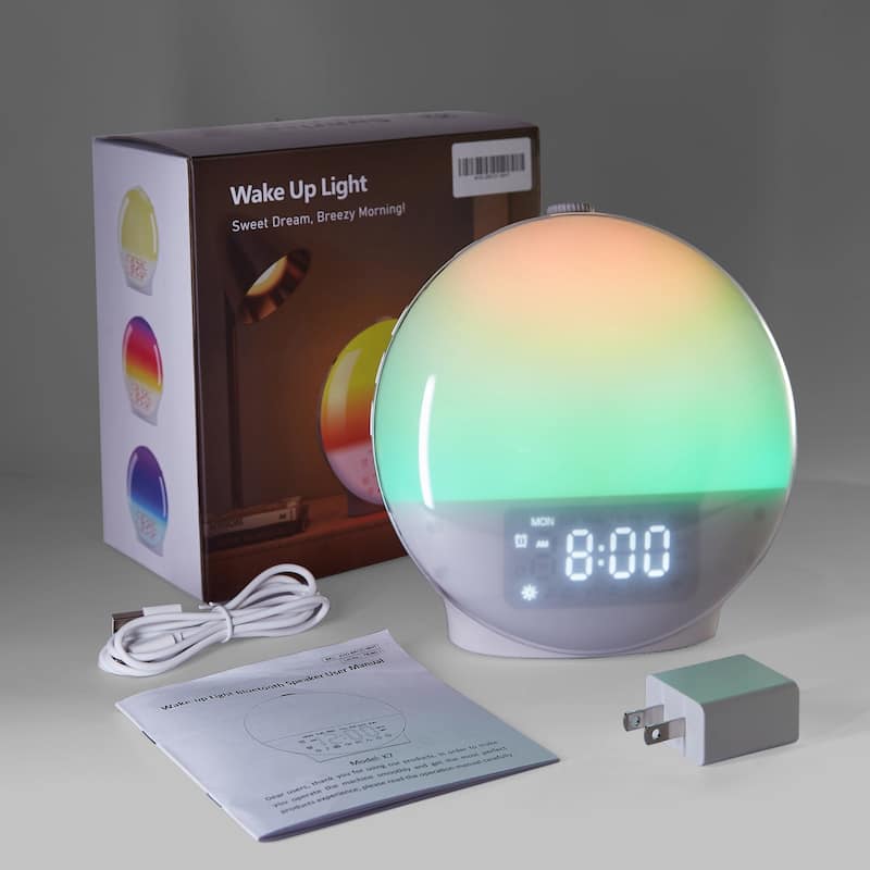 Javlergo Alarm Clock Smart Gradual Wake Up Light Alarm Clock, Tabletop Daylight Alarm Clock