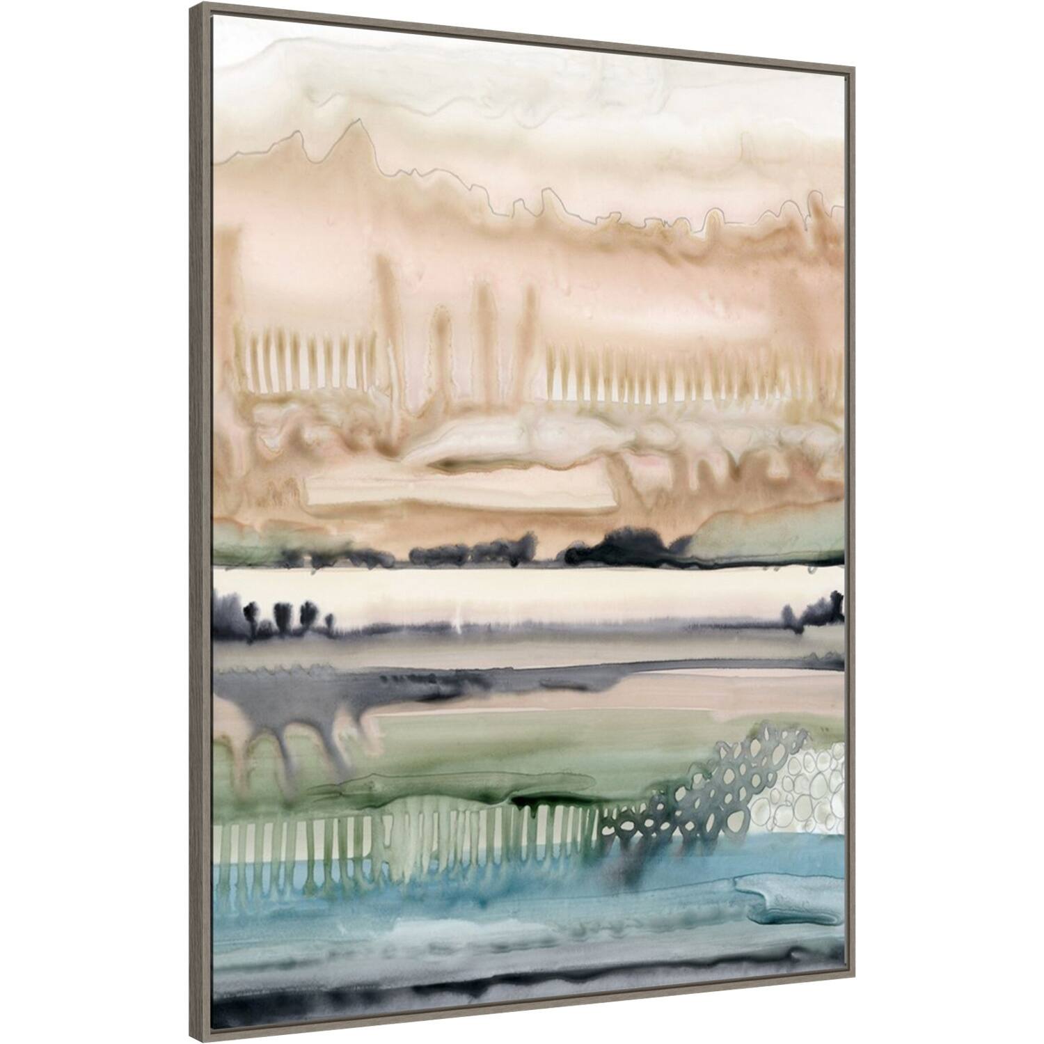 Mesa Horizon Strata II by Grace Popp Framed Canvas Wall Art Print Bed