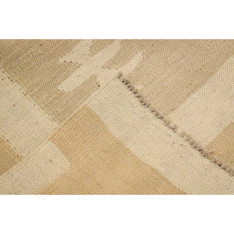 Hand Woven Oriental 100% Wool Carpet Southwestern Tribal Brown Kilim Area Rug - 5' 10'' X 3' 11''