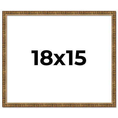 18x15 Frame Black Real Wood Picture Frame Kingsley Gold Distressed Photo Frame with UV Acrylic Foam Board Backing &