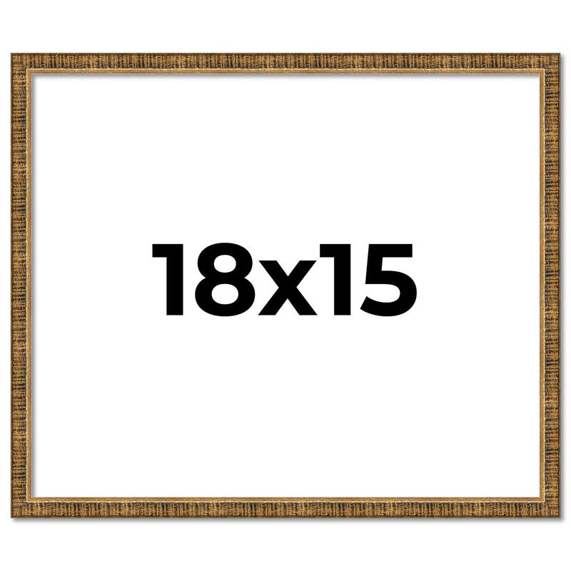 18x15 Frame Gold Solid Wood Picture Frame - Complete Modern Photo