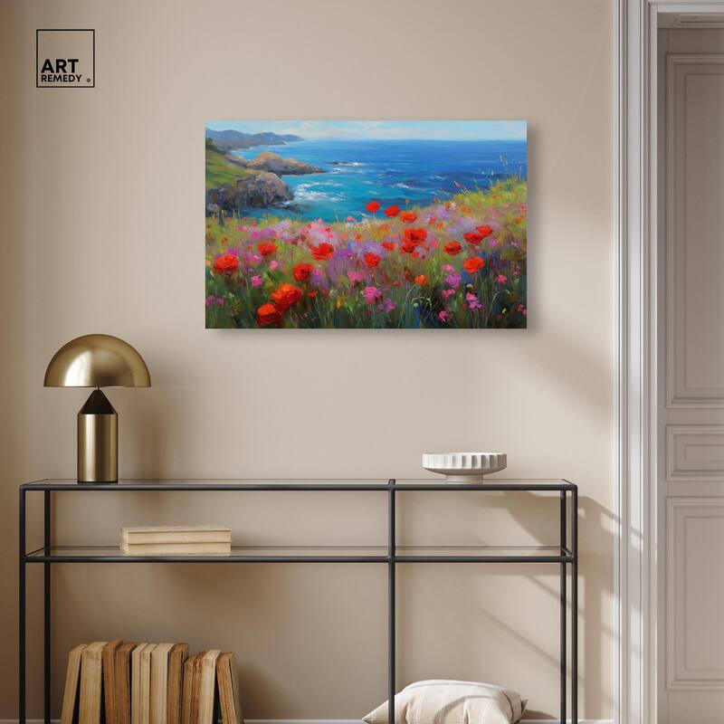 Ocean View Bloom II Canvas by Art Remedy, Gallery Wrapped