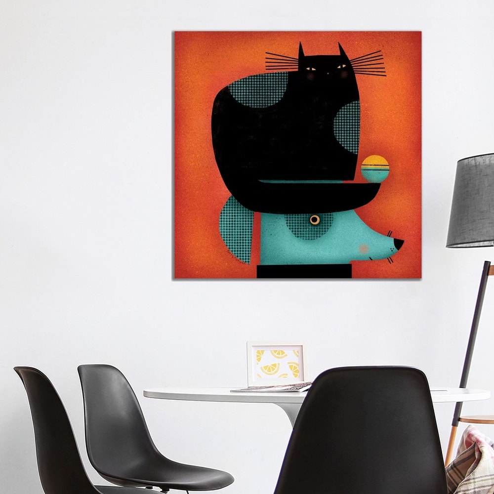 iCanvas "Black Cat On Head" by Terry Runyan Canvas Print