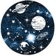 preview thumbnail 22 of 69, SAFAVIEH Carousel Kids Kyle Solar System Rug 4' Round - Dark Blue/Light Blue - Round