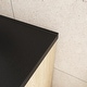 preview thumbnail 39 of 66, Wall-Mounted Bathroom Vanity in Evita Oak with Integrated Black Sink