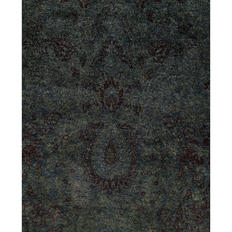 Overdyed One-of-a-Kind Hand-Knotted Area Rug - Gray - 4' 3" x 6' 3"