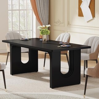 71 Modern Dining Table for 6-8 People Large Rectangular Kitchen Table ...