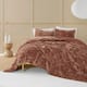 Wonderful Diamond Velvet 3 Piece Quilt Set - Rust Brown 21020 - Queen