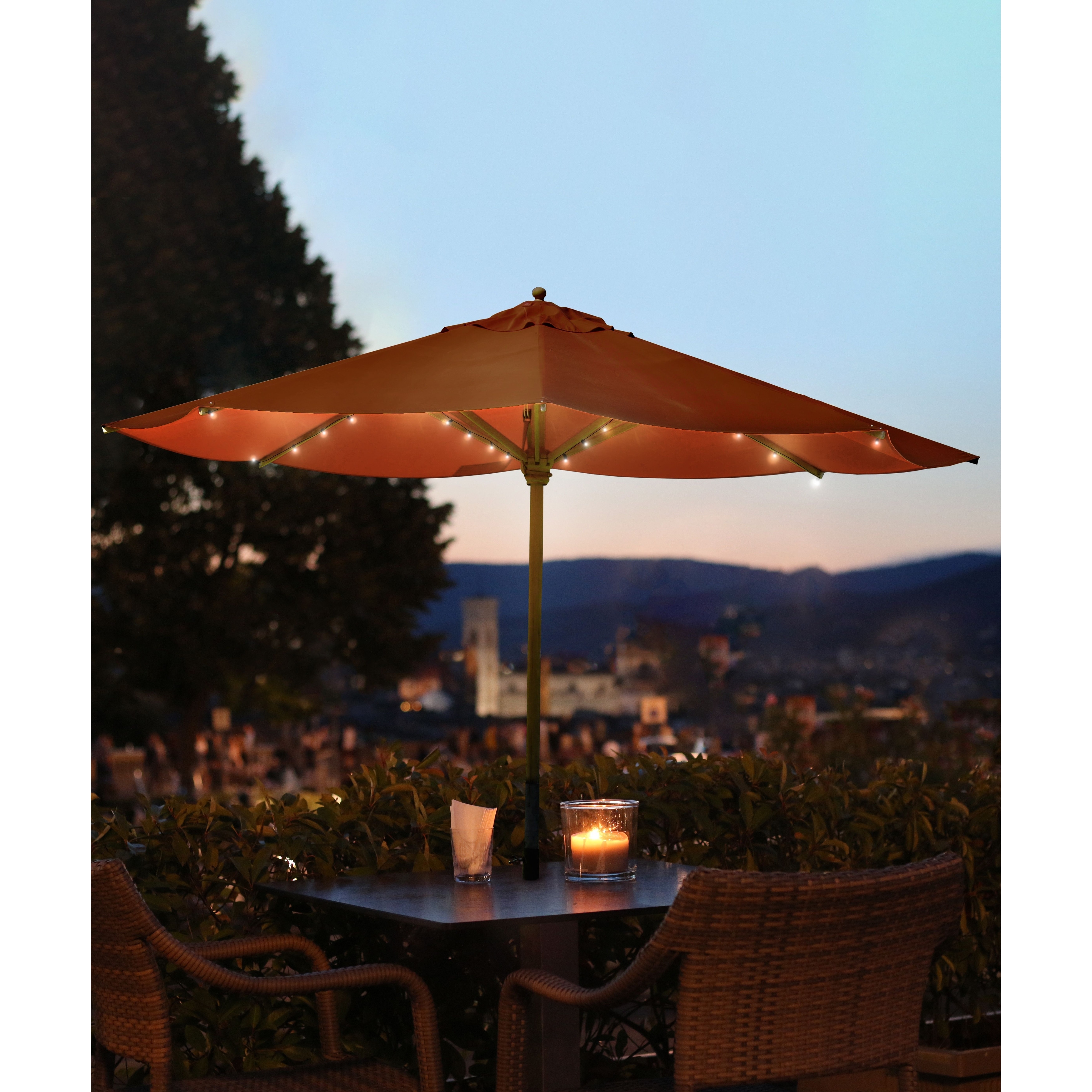 Outdoor umbrella string lights on sale