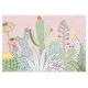preview thumbnail 3 of 2, SAFAVIEH Door and Kitchen Mat Machine Washable Slip Resistant Fayza Rug 2'3" x 3'9" - Pink/Green - Rectangle