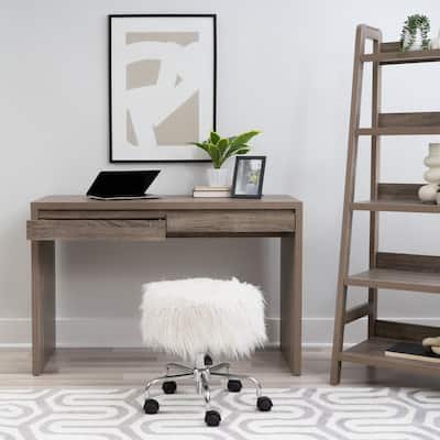Dublin Mission Grey Two Drawer Desk