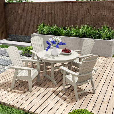 Altura 5-Piece Round Poly Eco-Friendly All Weather Outdoor Dining Set