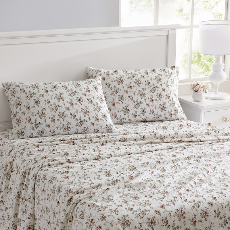 Laura Ashley Printed Cotton Flannel Sheet Set