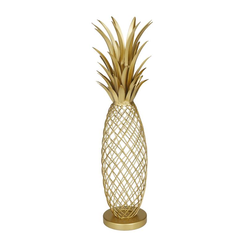 Gold Metal Pineapple Fruit Decorative Sculpture