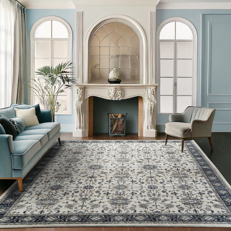 Glitzhome Vintage Persian Floral Medallion Area Rugs Collection