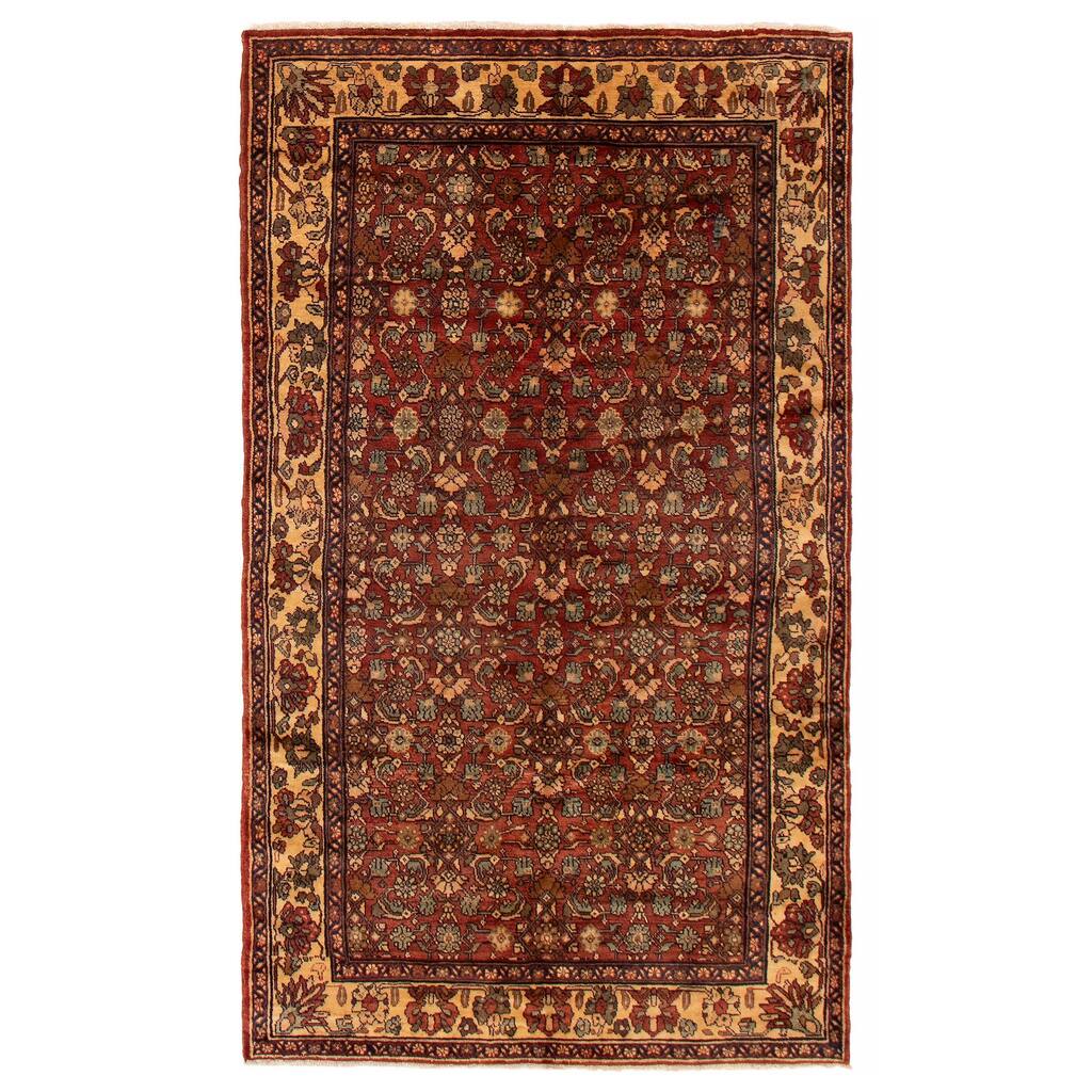 ECARPETGALLERY Hand-knotted Andelz Red Wool Rug - 5'1 x 8'8