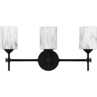 Aria 3-Light Matte Black Bath Light