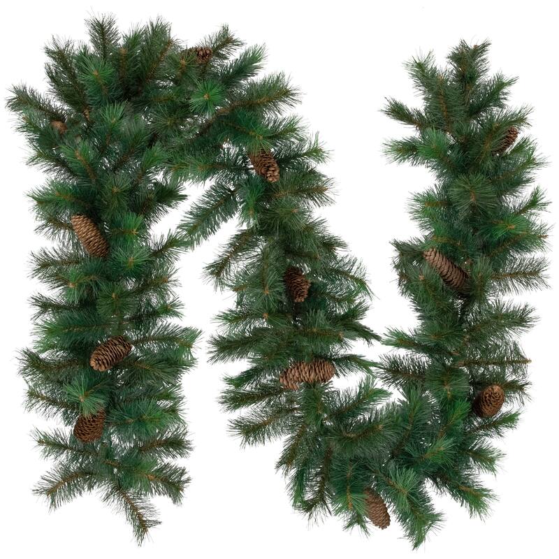 Royal Oregon Pine with Pinecones Artificial Christmas Garland - 9' x 12" - Unlit