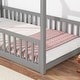 preview thumbnail 38 of 48, Twin Size Solid Wood House Bed with Guardrails for Toddlers