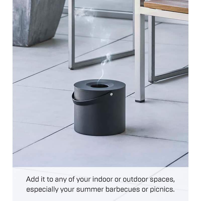 Yamazaki Home Mosquito Repellant Coil Holder or Storage Case, Steel - L 6.69 x W 6.69 x H inches