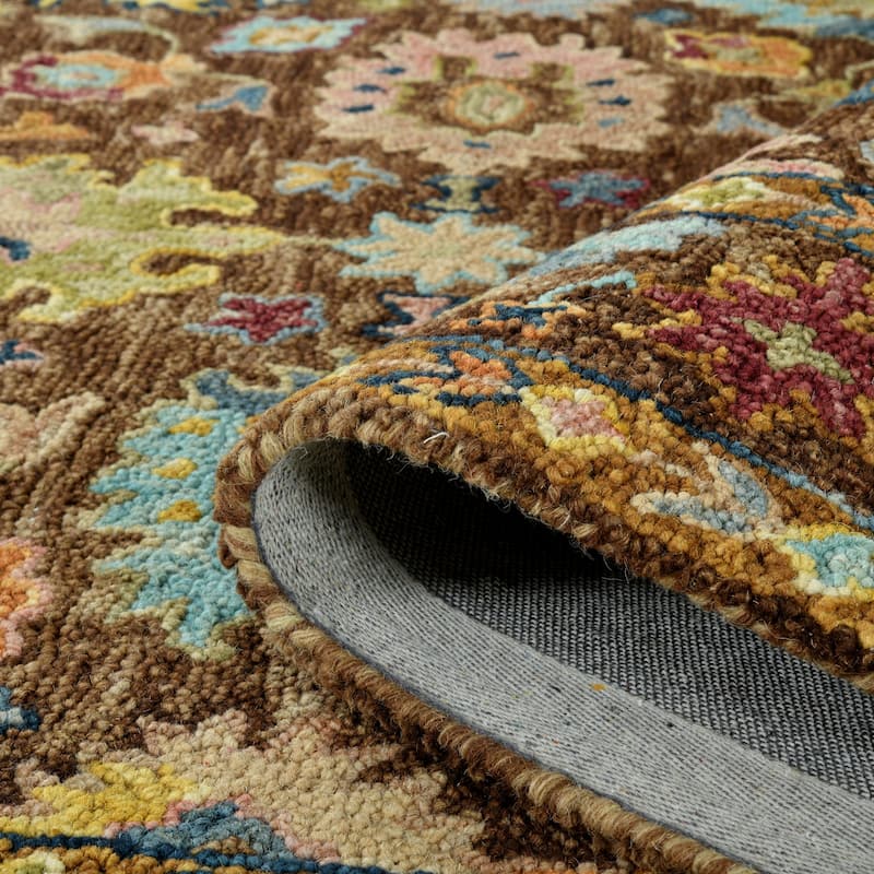 Empress Brown Traditional Hand-Hooked Area Rug 2' x 3'