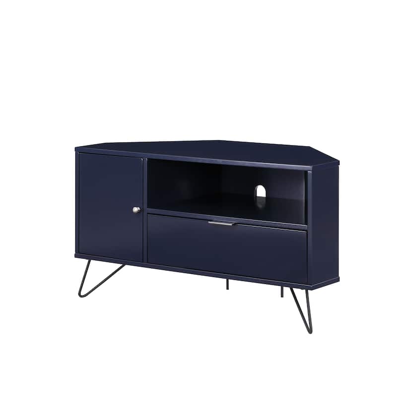 Talley Mid-Century Modern 41-inch 1-Open Shelf Corner TV Console by Furniture of America